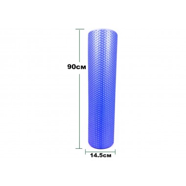 Масажний ролик EasyFit Foam Roller 90 см Синій