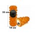 Массажный ролик EasyFit Grid Roller PRO 33 см Оранжевый