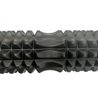 Масажний ролик EasyFit Grid Roller 45 см v.2.2 Чорний
