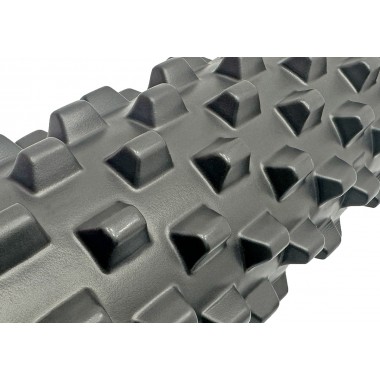 Массажный ролик EasyFit Grid Roller PRO 45 см Черный