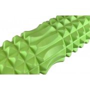 Масажний ролик EasyFit Grid Roller 33 см v.1.2 із заглушками з обох сторін (салатовий)