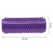 Массажный цилиндр EasyFit Spindle с шипами фиолетовый