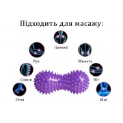 Масажний м'ячик EasyFit Goober з шипами фіолетовий