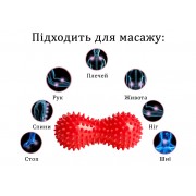 Масажний м'ячик EasyFit Goober з шипами червоний