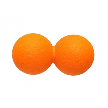 Массажный мячик EasyFit TPR двойной 12х6 см оранжевый