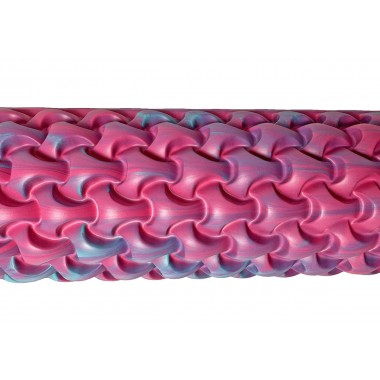 Массажный ролик EasyFit Plexus 45 см Розовый-голубой