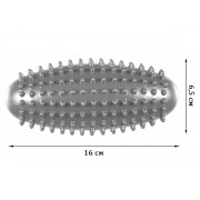 Массажный ролик Almond EasyFit овальный з шипами серый