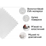 Татамі мат EasyFit SwallowTail (60х60 см) пазл хвіст ластівки білий