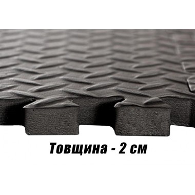 Татами мат EasyFit SwallowTail-2 4 шт (60х60х2 см) пазл ласточкин хвост с бортиком