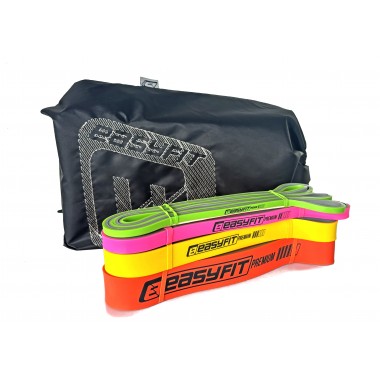 Набор двухслойных резинок для подтягиваний EasyFit Premium 2-45 кг (4 шт)