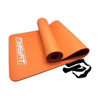 Коврик для фитнеса и йоги EasyFit NBR 10 мм Оранжевый
