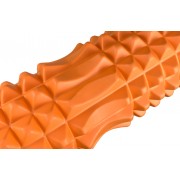 Масажний ролик EasyFit Grid Roller 33 см v.1.2 із заглушками з обох сторін (оранжевий)