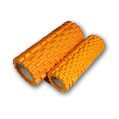 Массажный ролик EasyFit Grid Roller Double 33 см Оранжевый