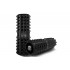 Масажний ролик EasyFit Grid Roller 33 см v.1.2 із заглушками з обох сторін (чорний)