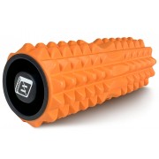 Масажний ролик EasyFit Grid Roller 33 см v.1.2 із заглушками з обох сторін (оранжевий)