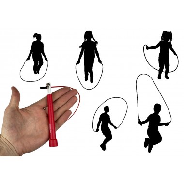 Швидкісна скакалка EasyFit Speed Cable Rope 3 м зі стальним тросом червона