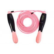 Скоростная скакалка со счетчиком EasyFit черный-розовый