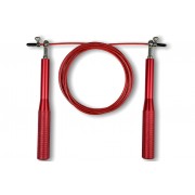 Скоростная скакалка EasyFit Aluminium со стальным тросом и алюминиевыми ручками красная