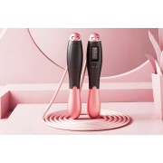 Скоростная скакалка со счетчиком EasyFit черный-розовый