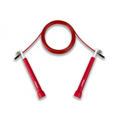 Швидкісна скакалка EasyFit Speed Cable Rope 3 м зі стальним тросом червона
