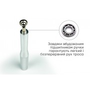 Скоростная скакалка EasyFit Aluminium со стальным тросом и алюминиевыми ручками серая