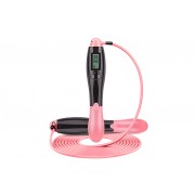 Скоростная скакалка со счетчиком EasyFit черный-розовый