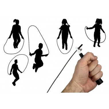 Скоростная скакалка EasyFit Speed Cable Rope 3 м со стальным тросом черная