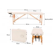 Массажный стол EasyFit ZenRest кушетка складная Бежевый с чехлом