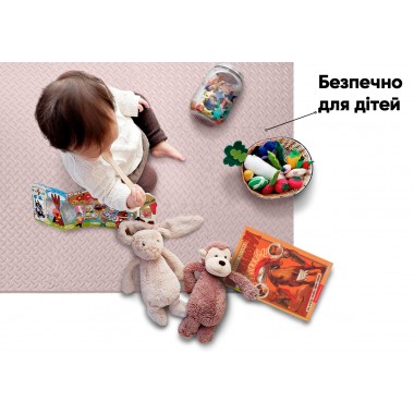 Татамі мат EasyFit 8 шт (30х30х1 см) хвіст ластівки бежевий