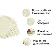 Татами мат EasyFit 8 шт (30х30х1 см) ласточкин хвост белый