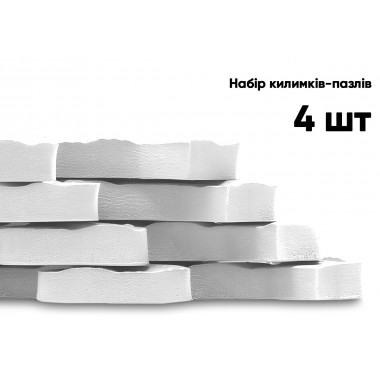Татамі мат EasyFit SwallowTail (60х60 см) пазл хвіст ластівки білий