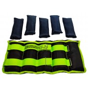 Обтяжувачі для ніг та рук EasyFit набірні чорно-зелені 0,5-2,5 кг (пара)