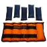 Утяжелители для ног и рук EasyFit наборные черно-оранжевые 0,5-2,5 кг (пара)