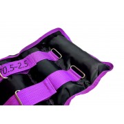 Обтяжувачі для ніг та рук EasyFit набірні чорно-фіолетові 0,5-2,5 кг (пара)