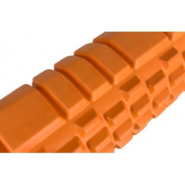 Масажний ролик EasyFit Grid Roller 33 см v.1.1 міцний масажер (помаранчевий)