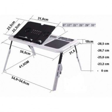 Складной столик-подставка для ноутбука с кулером E-Table LD09