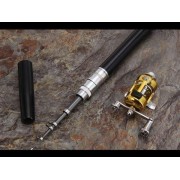 Удочка складная с катушкой и леской, телескопическая, Fishing rod in pen case, блесной, удочка ручка