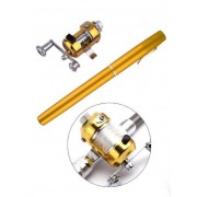 Удочка складная с катушкой и леской, телескопическая, Fishing rod in pen case, блесной, удочка ручка