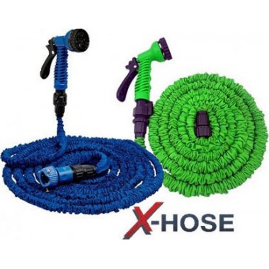 Шланг для полива X HOSE 60 м с распылителем, садовый шланг, поливочный шланг для сада