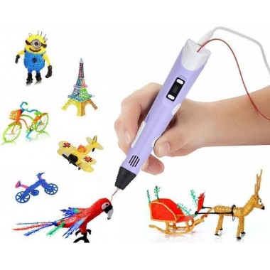 3D ручка c LCD дисплеем Pen 2 3Д принтер для рисования ФИОЛЕТОВАЯ