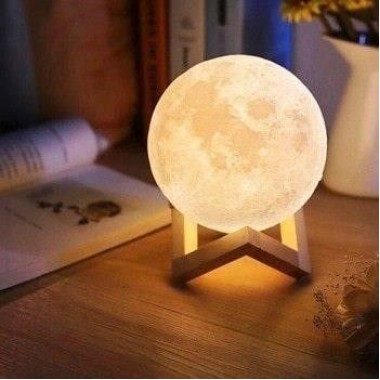 Ночник 3D светильник луна Moon Touch Control 15 см, 5 режимов