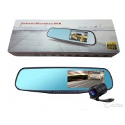Автомобильное зеркало видеорегистратор для машины на 2 камеры VEHICLE BLACKBOX DVR 1080p камерой заднего вида.