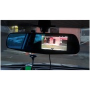 Автомобильное зеркало видеорегистратор для машины на 2 камеры VEHICLE BLACKBOX DVR 1080p камерой заднего вида.