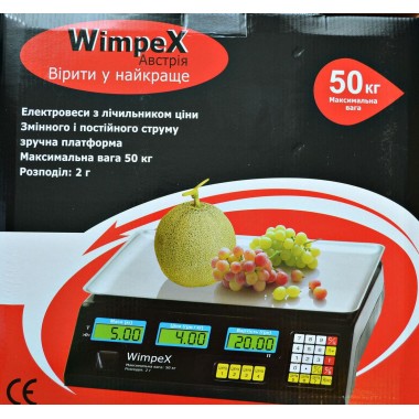 Торговые Весы электронные 50 кг 4V Wimpex  sa90331 Черный Лучшая цена!