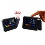 Часы метеостанция с проектором времени на стену Color Screen 8190 календарь