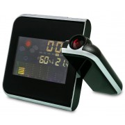 Часы метеостанция с проектором времени на стену Color Screen 8190 календарь