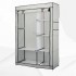 Тканевый шкаф складной STORAGE WARDROBE KM-105 на 2 секции (106х45х170 см), органайзер для одежды Тканевый шкаф складной STORAGE WARDROBE KM-105 на 2 секции (106х45х170 см), органайзер для одежды
