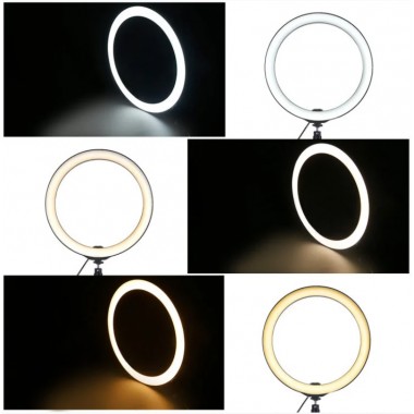 Кольцевая светодиодная Led лампа для блогера селфи фотографа визажиста D 26 см Ring