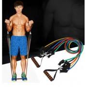 Набор трубчатых эспандеров для фитнеса 5 штук / Многофункциональный комплект + Чехол