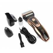 Мужской триммер бритва аккумуляторная для стрижки волос и бороды ProGemei Gold GM-595